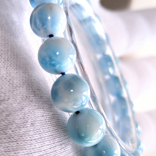✿天然美品【厳選】極上ラリマー〘カリブ海の宝石８mm４A級ブレスレット ✿超極上天然美品（厳選)極上8.8mmブルーラリマー〘カリブ海の宝石