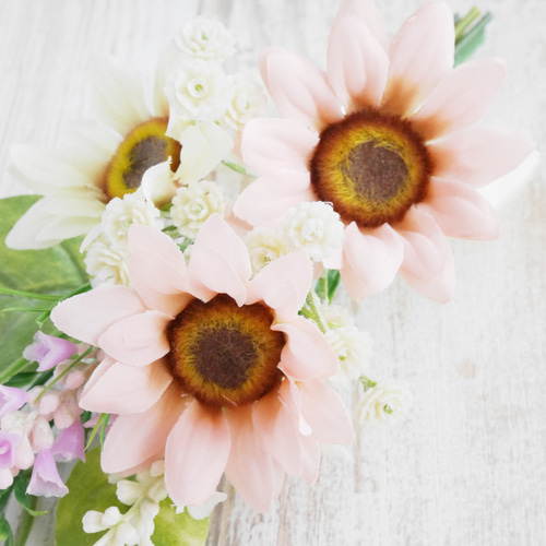 ひまわり ブーケ アレンジメント　アーティフィシャルフラワー ひまわりのブーケ（約25cm）アーティフィシャルフラワー/花束