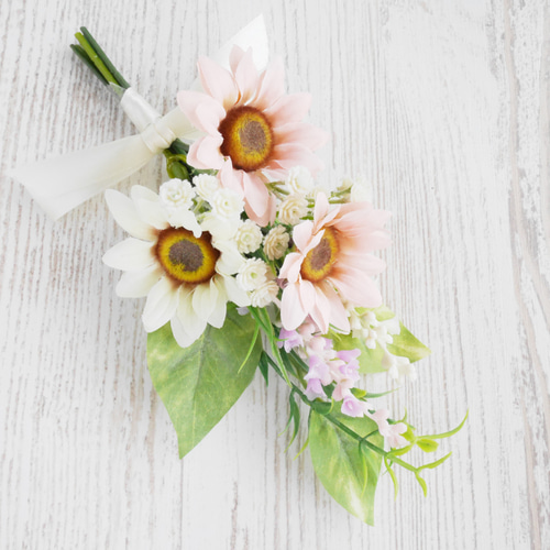 ひまわり ブーケ アレンジメント　アーティフィシャルフラワー アーティフィシャルフラワー】ひまわりエンゼルブーケ – HananoMao