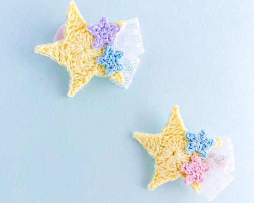 流れ星のヘアアクセサリー☆2色展開 浴衣 祭り 花火 ベビー キッズ