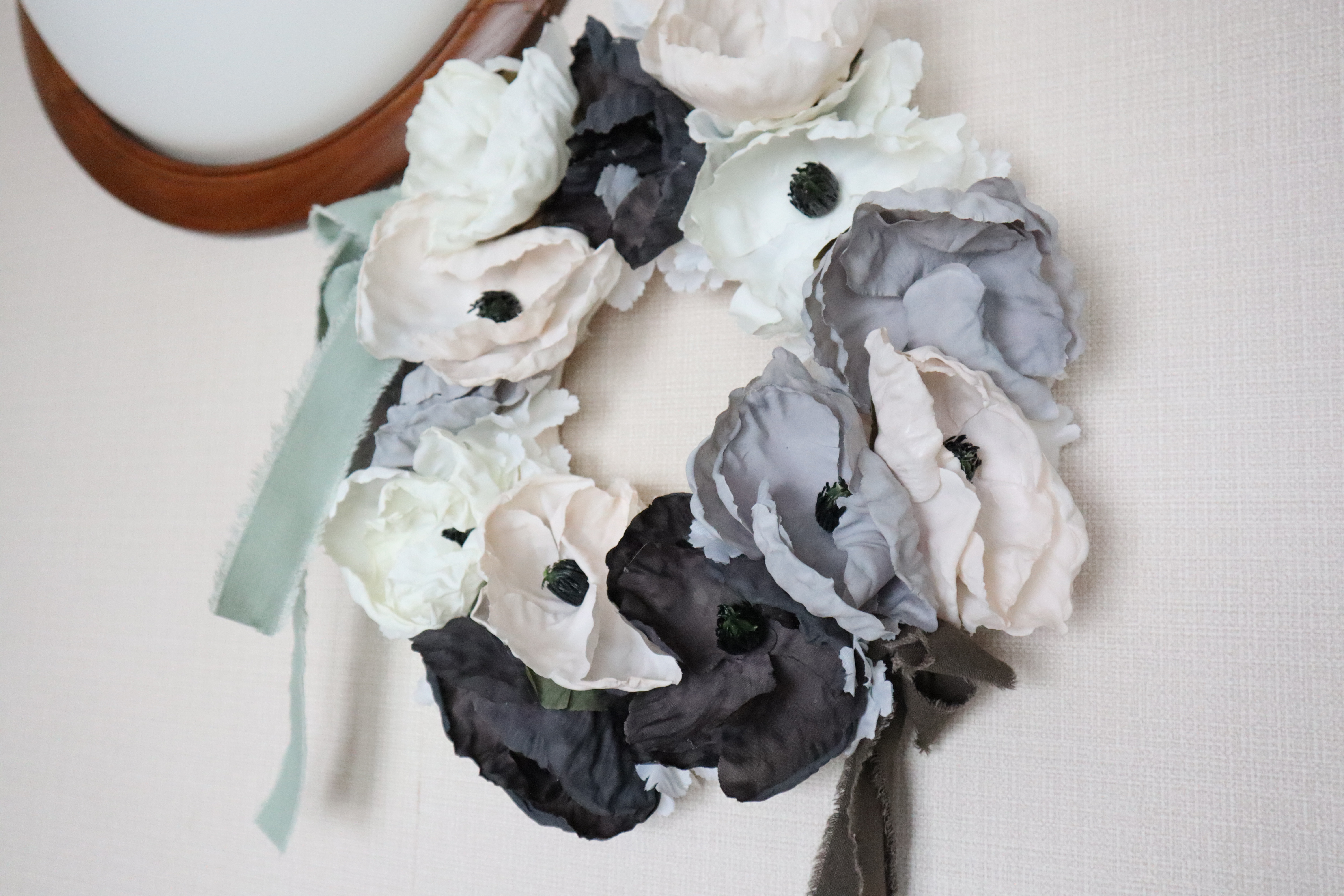 グレイッシュポピーのクーリッシュリース　送料込み　（№393-145）