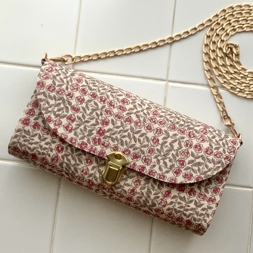 スクエアバッグ&ミニポーチセット リバティスリーピングローズ  