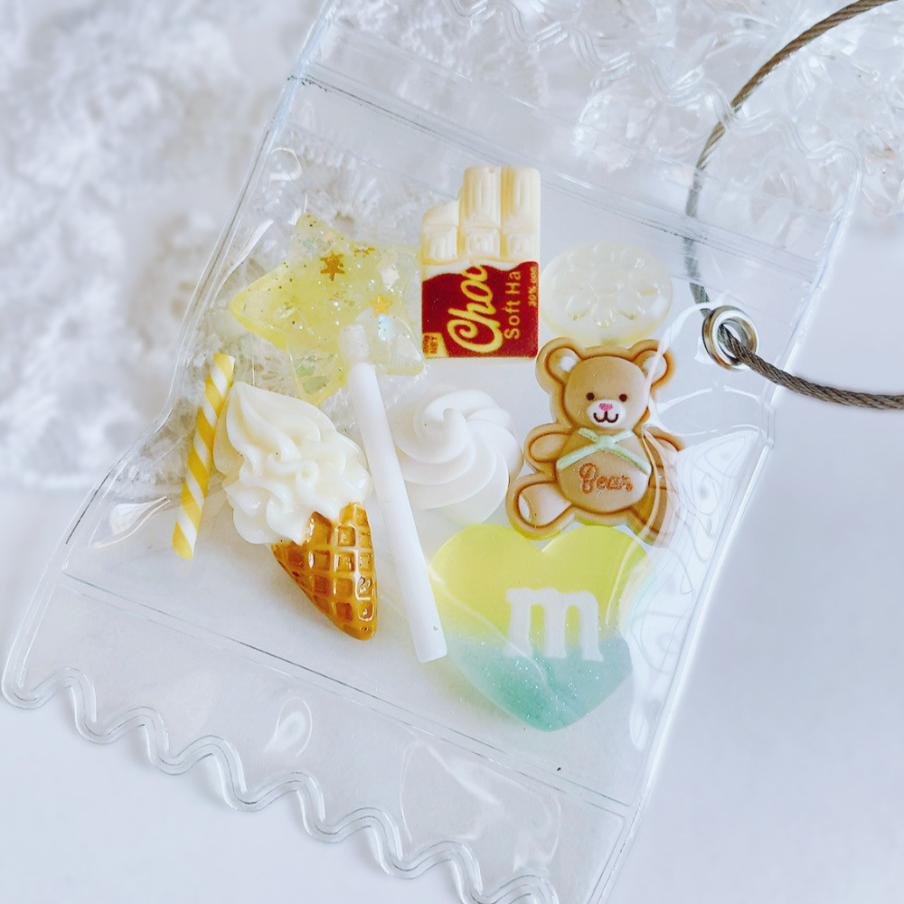 CANDY COLOR TICKET フェイクスイーツ作家様 バッグチャーム CANDY COLOR TICKET フェイクスイーツ作家様 バッグチャーム