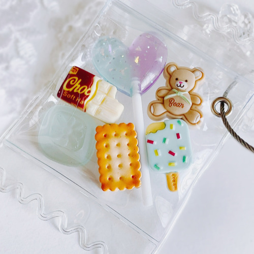キャンディーバッグキーホルダー 黄色系 イエロー系 キャンディーバッグのバッグチャーム フェイクスイーツ