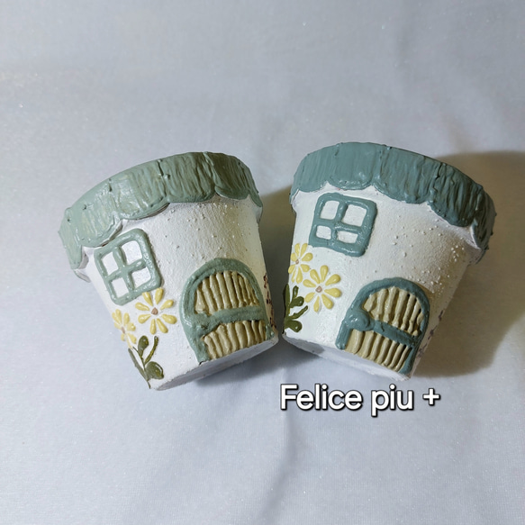 リメイク鉢 リメ鉢 2.5号鉢2点セットA-31 多肉植物 Felice piu + リメイク鉢 リメ鉢 2.5号鉢2点セットA-31 多肉植物 Felice piu +