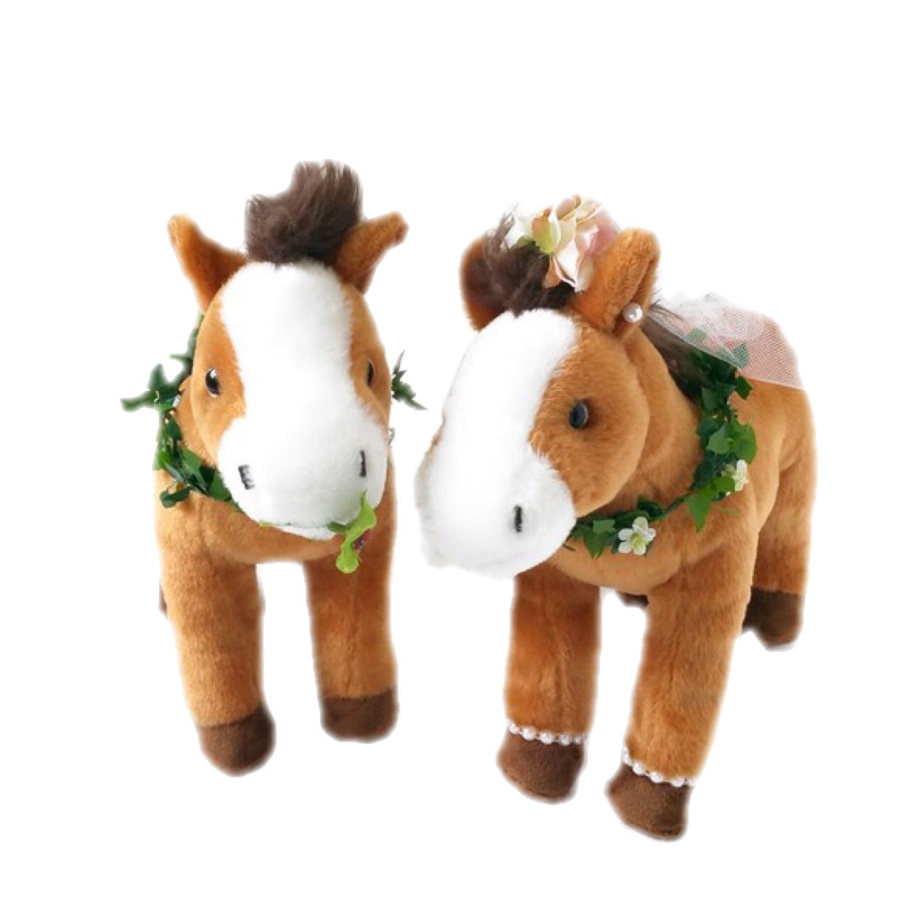 結婚式ぬいぐるみ　ポニーブラウン　お馬のペア　ウェディンドール　ウェディングギフト　フォトブース　受付飾り