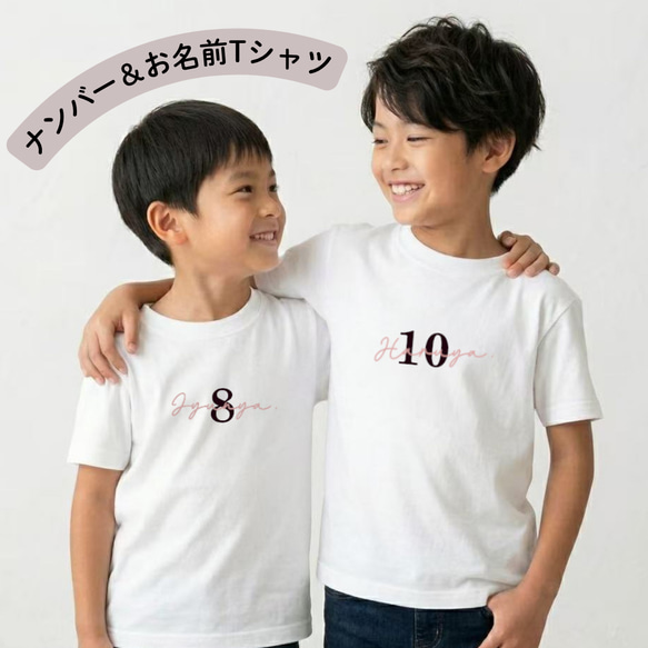 ☺ten.m♡様　オーダーページ♡ 名入れTシャツ｜好きな数字＆お名前をデザイン｜オーダーメイド 白T