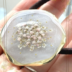 ひまわり ハート ヘアゴム IRIS47｜koko pony ヘアゴム ヘアアクセサリー ハートモチーフ