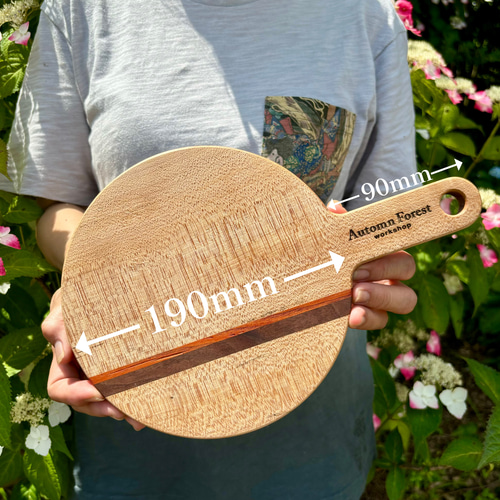 こじんまりとした寄木ウッドプレート ランチプレート Automnforest