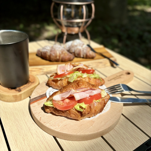 こじんまりとした寄木ウッドプレート ランチプレート Automnforest