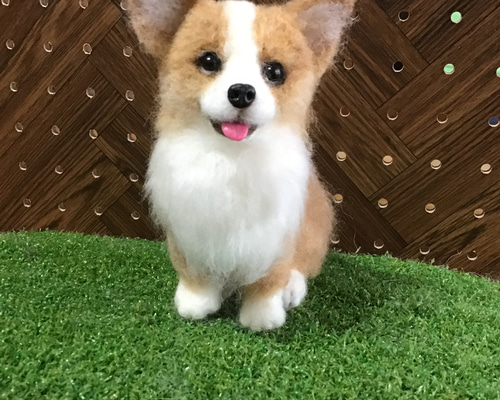 コーギーパピー（お座り❣️） 羊毛フェルト コーギー大好きママ 通販