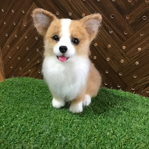 コーギーパピー（お座り❣️） 羊毛フェルト コーギー大好きママ 通販
