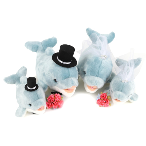 結婚式ぬいぐるみ イルカ大きい サマーウェディング フォト