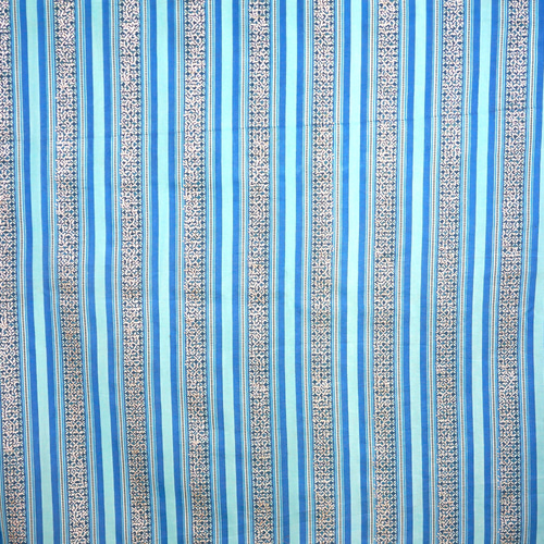 1m単位 プリント生地 インド綿【NB-190】ストライプ シルバーラメ