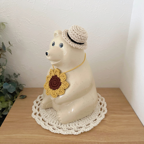 しろくま貯金箱小物＊ひまわりセット その他インテリア雑貨 Felice