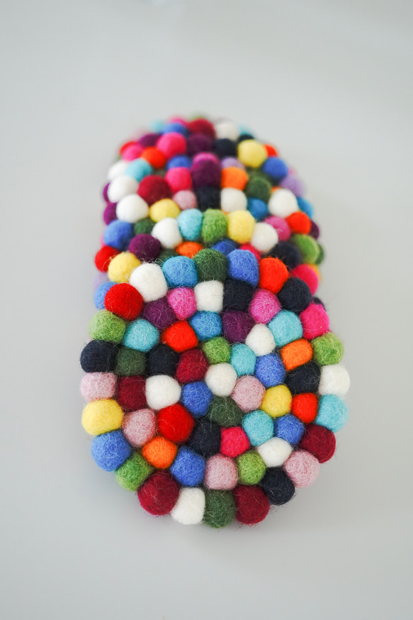 【送料無料】コースター　羊毛フェルト　4枚セット 3枚目の画像