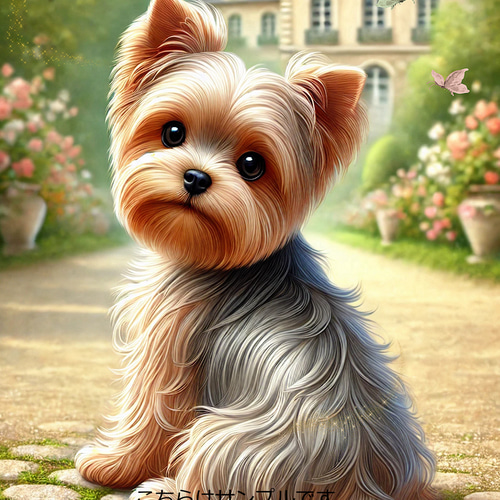 オリジナル 生地 パネル生地 ハンドメイド素材 犬柄 ヨーキー