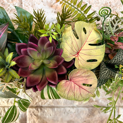 光触媒人工観葉植物ウォールグリーンフェイクグリーンゼブラパーム