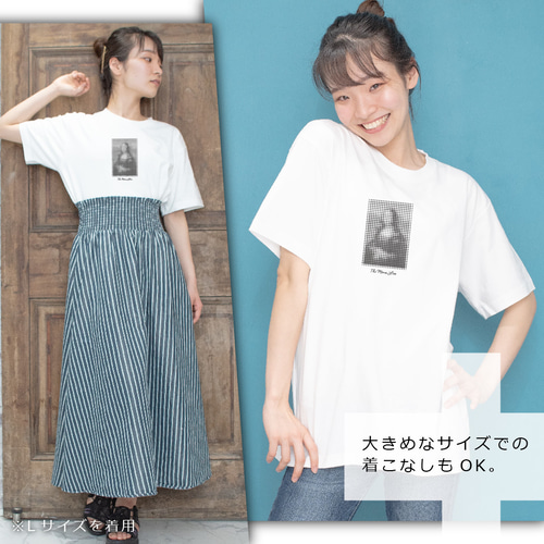Tシャツ モナリザ ピクセルアート 半袖 S～XL 白 Tシャツ +Simple 通販