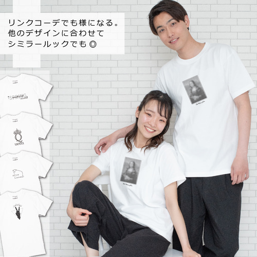 MIYUNA ピクセルアートTシャツ XL ANA BAND ONEMANLI Tシャツ モナリザ ピクセルアート 半袖 S～XL 白 Tシャツ +Simple 通販