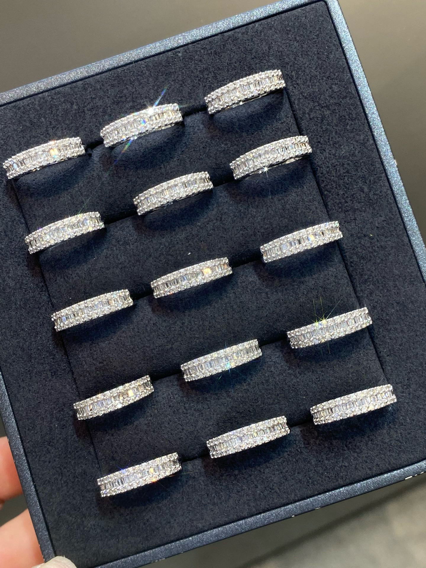 鑑別書付き　K18WG 0.5ct 天然ダイヤモンド　エタニティリング　指輪　18金 59,500円