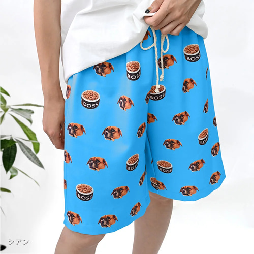 愛犬/愛猫の写真からつくるオーダーメイドのハーフパンツ ハーフパンツ
