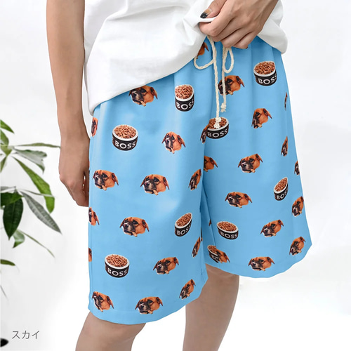 愛犬/愛猫の写真からつくるオーダーメイドのハーフパンツ ハーフパンツ