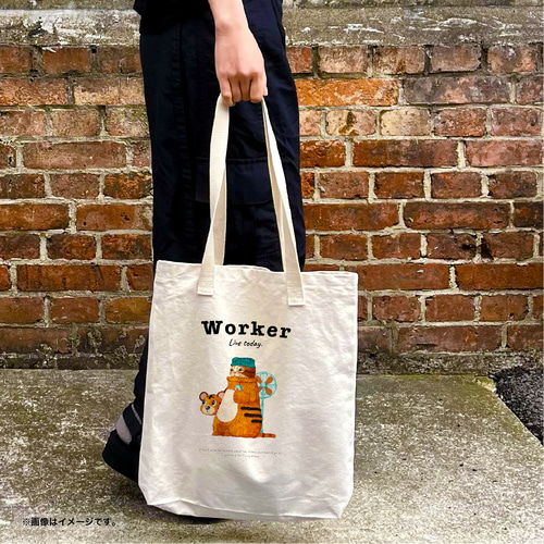 WORKER 着ぐるみバイトのネコ。」アーバントートバッグ/送料無料