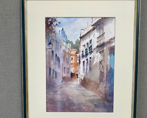 絵画 イタリア 風景画(街並み) ベッラージョ インテリアアート額
