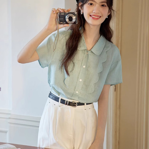 シャツ/ブラウス(半袖/袖なし) Katie Hanging Rock maid blouse NOT YOUR ROSE（ノットユアローズ） ブラウス シャツ 「NOTYOURROSE