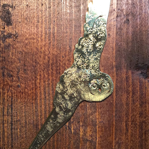 梟フクロウのペーパーナイフ(真鍮製) その他雑貨 かざりや鐐 通販