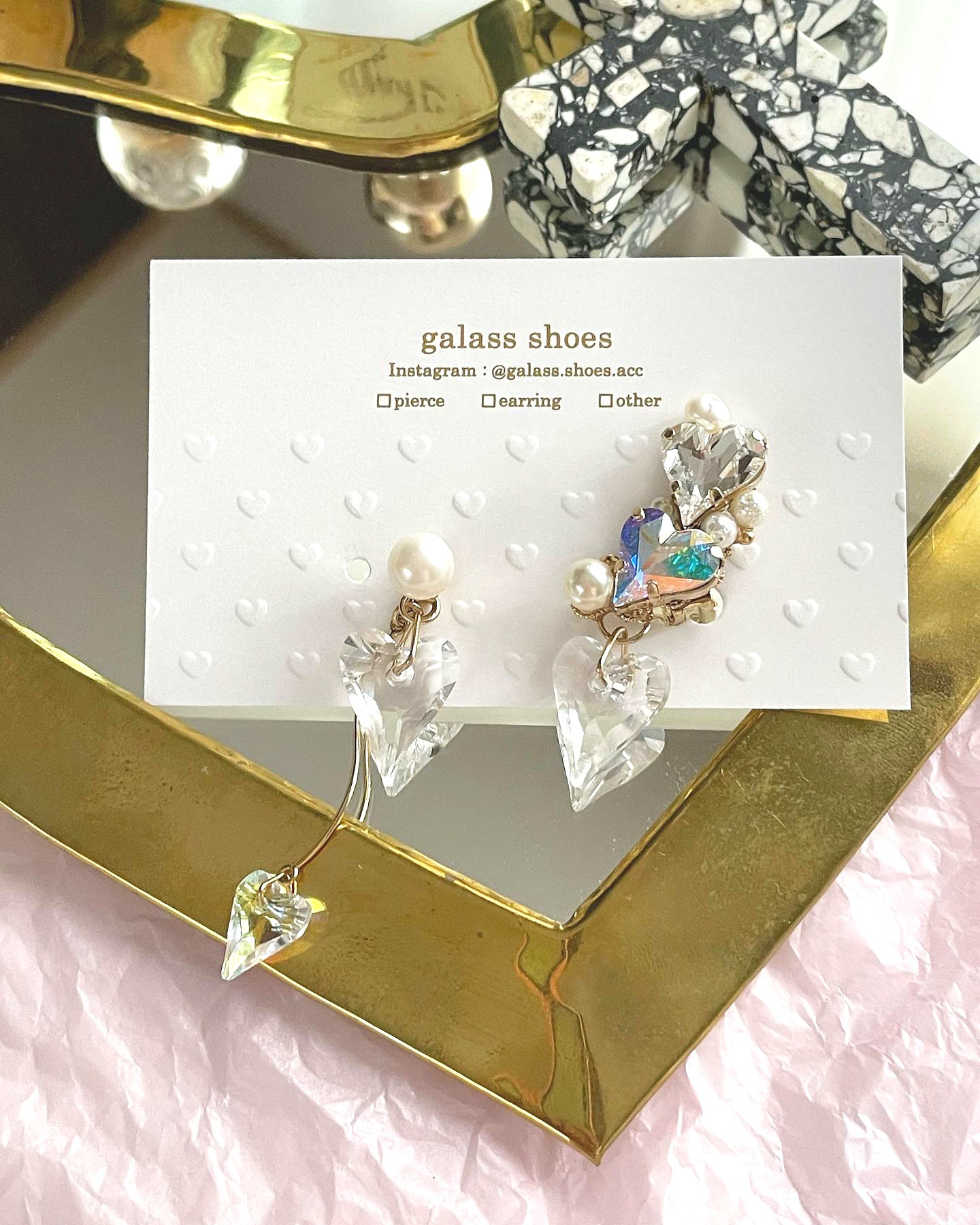 スペシャルハートクリスタルピアス✧‧˚ハート型swarovski キラキライヤカフ 推し活デート 4,928円