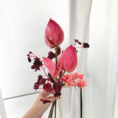 和装ブーケ 前撮りブーケ ウェディングブーケ シンプル ブーケ ピンク