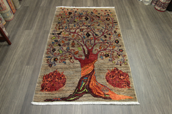 パキスタン ガズニウール 遊牧民 手織り絨毯 size:285×175cm