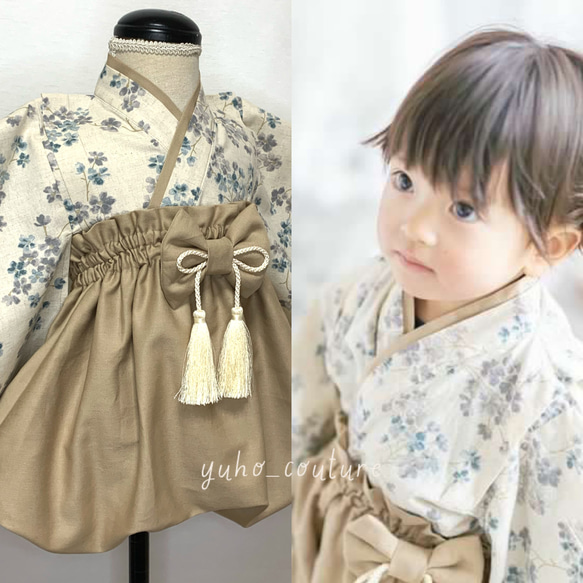 ぽんぽん専用］70-90cm ベビー袴 ハンドメイド袴 七五三 お食い初め