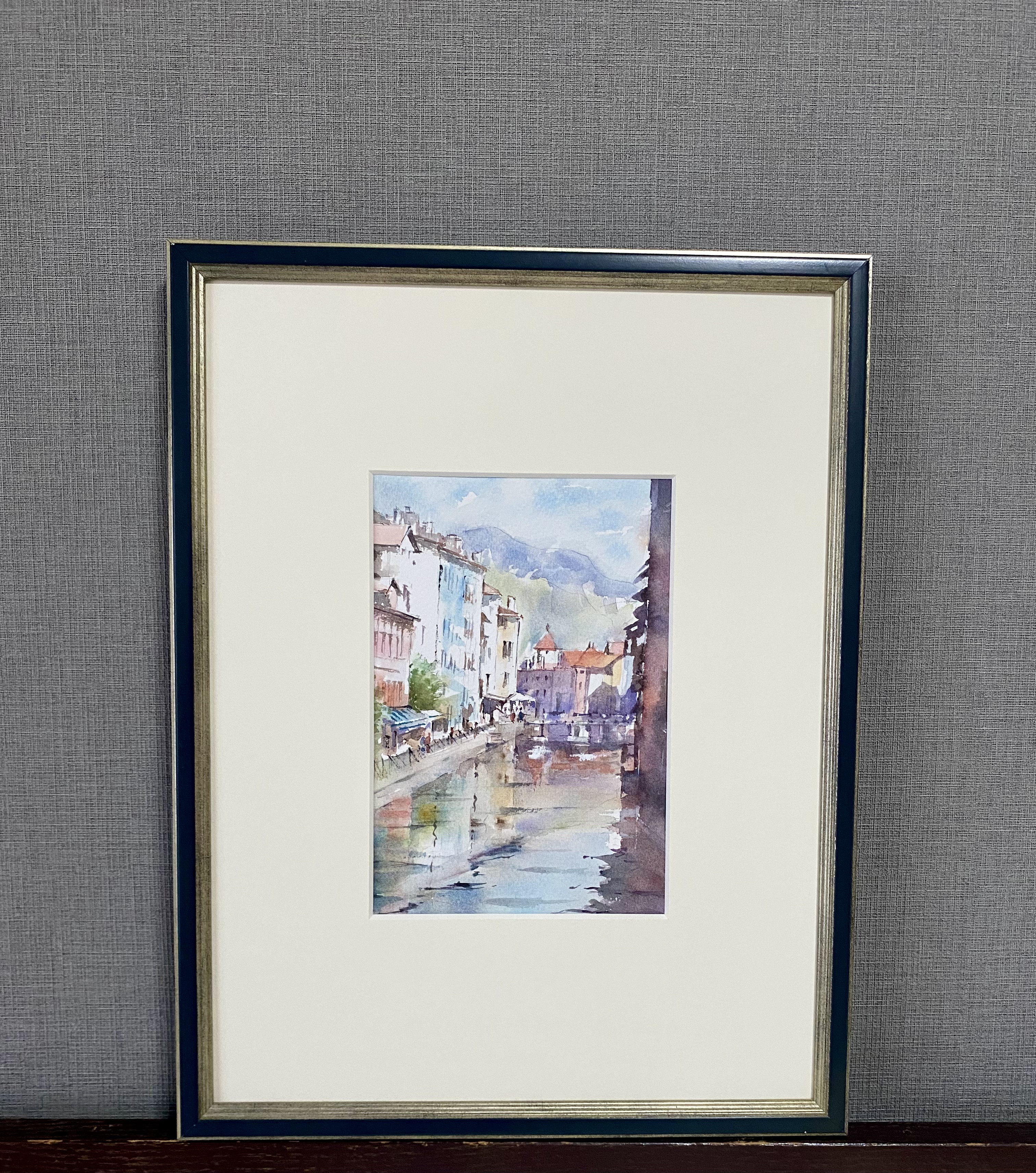 原画#3237 雨　ベネチア　イタリア　水彩画　ドローイング　インテリア　風景画 原画#3237 雨 ベネチア イタリア 水彩画 ドローイング