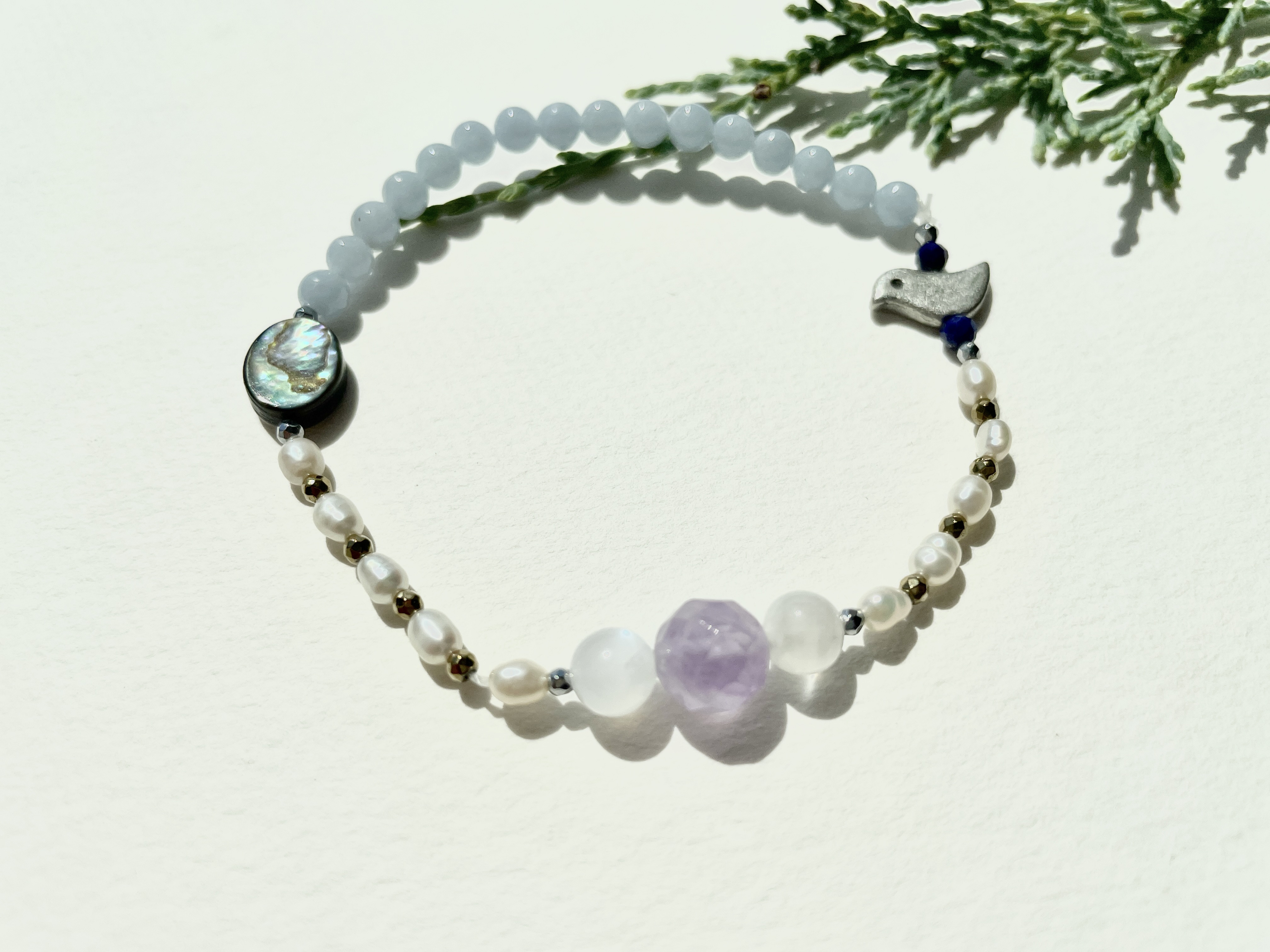 天然石ブレスレット『ある夏の朝に』