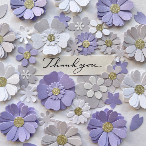 ラベンダーパープルC ペーパーフラワークラフトパンチ色紙アルバム素材