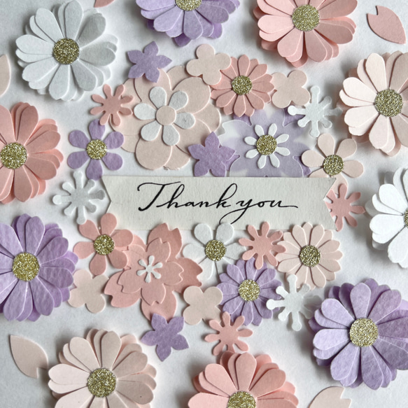ピンクパープルA ペーパーフラワー　クラフトパンチ　色紙アルバム素材　退職　卒園　卒業　寄せ書き　お誕生日　推し活 人気・おすすめ｜使いやすい・旅行におすすめ 品質保証 全国発送 在庫限り
