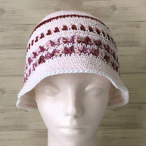 クロシェハット クロシェ帽 手編み バケハ ニット帽 バケットハット