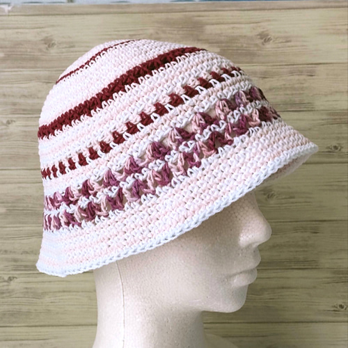 クロシェハット クロシェ帽 手編み バケハ ニット帽 バケットハット