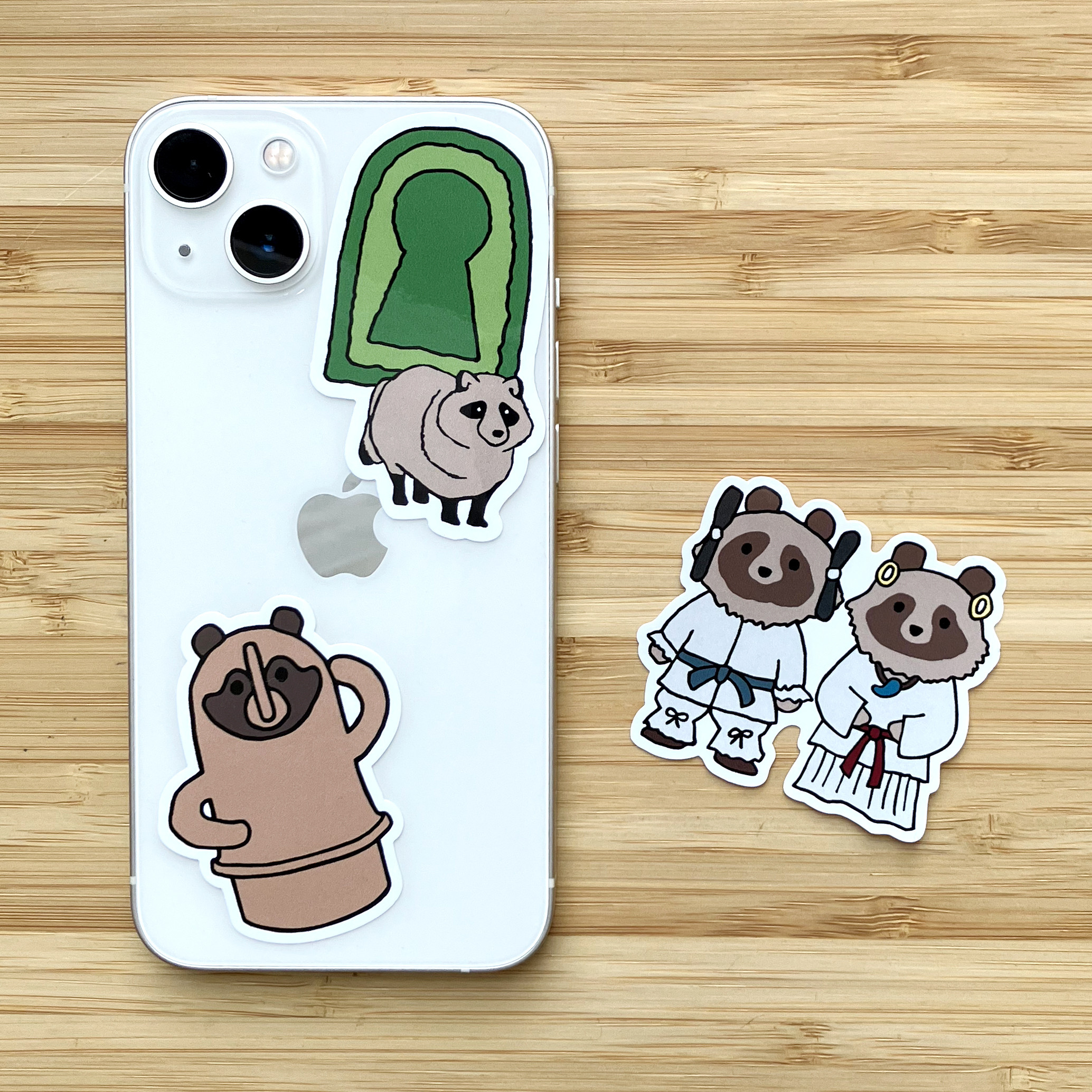 古墳とタヌキ ステッカー3枚セット シール・ステッカー tanuki