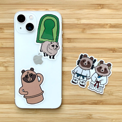 古墳とタヌキ ステッカー3枚セット シール・ステッカー tanuki