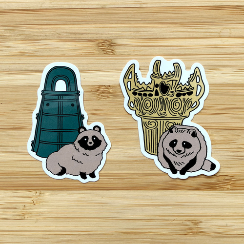 人物ステッカー 装飾ステッカー 1500枚セット 黒いたぬき 他 人物