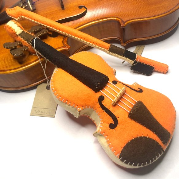 小さな音楽家のための【はじめてバイオリン】オレンジ フェルト