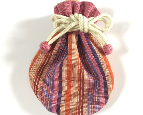 ころんと小さな会津木綿の巾着袋 巾着袋 Yu-che 通販 17888658｜Creema