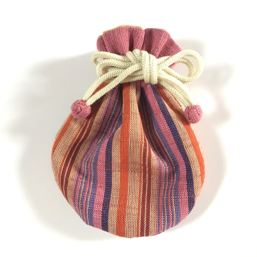 ころんと小さな会津木綿の巾着袋 巾着袋 Yu-che 通販 17888658｜Creema