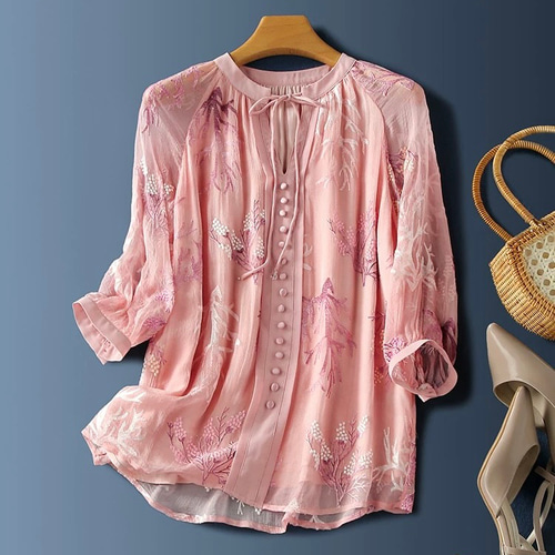 DIANE von FURSTENBERG ピンク シルクブラウス ca3862372d8719088875da00a40991