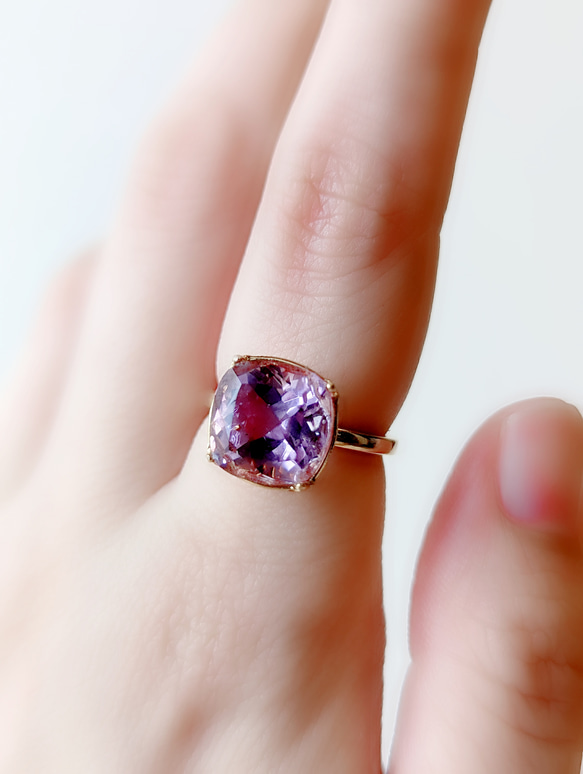 アメジスト リング 天然石 リング 天然石 指輪 フリーサイズリング