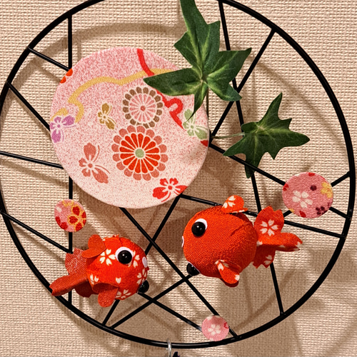 鋳物製 鉄器風鈴 金魚の風鈴 夏のインテリア 鈴虫の音色 風鈴
